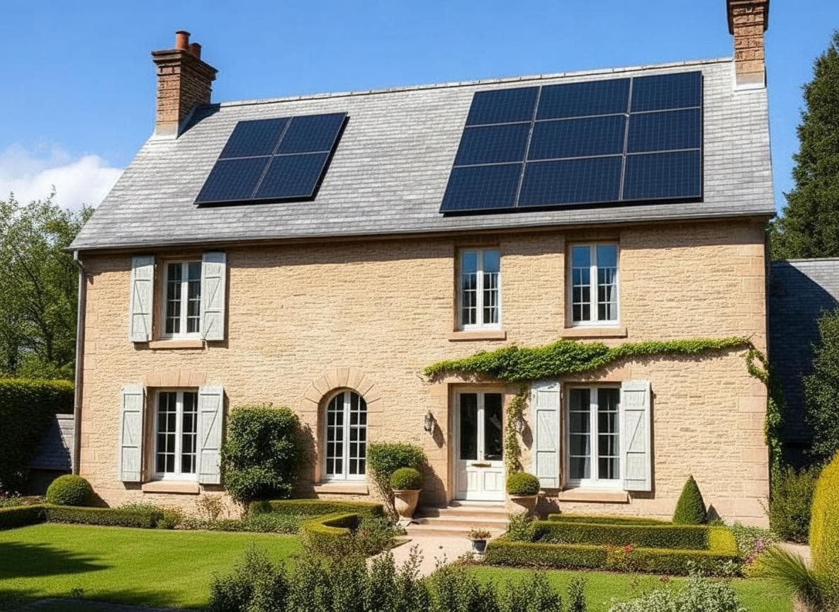 Maison équipée de panneaux solaires Power Energie